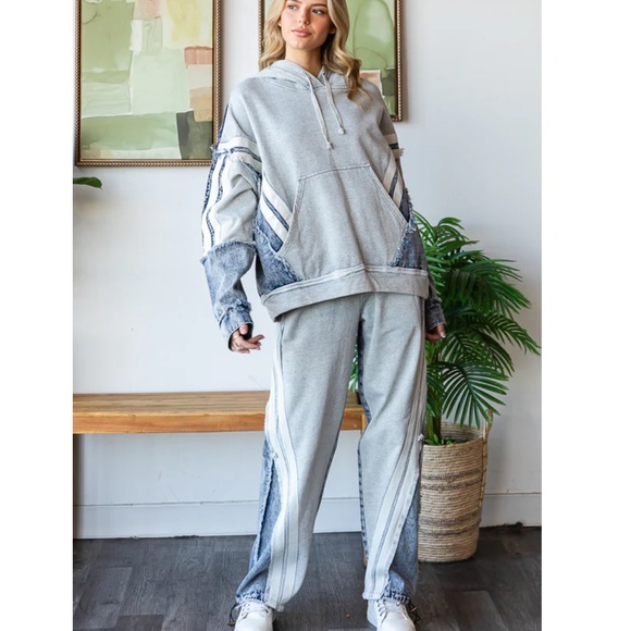 POL Pants - 💕OLI & HALI  “ Doreen “ Oli and Hali TWO TONED 2 PIECE SET HOODIE AND PANTS 35